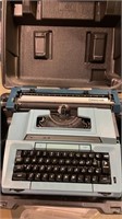 Coronet XL Smith Corona Blue Typewriter with case
