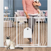 29.5-48.4 Safety Pet Gate with Cat Door