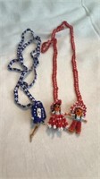 2 beaded necklaces Native American or southwest
