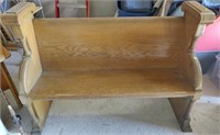 Beautiful Antique Wooden Church Pew