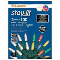 Sylvania Stay-lit 100 Mini LED Lights, 2-pack