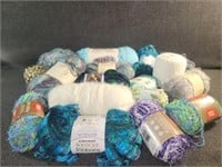 Assortment of yarn in various textures and colors