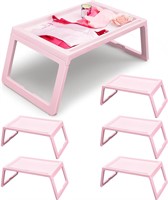 Barydat 6-Pack Breakfast Tray, Foldable (Pink)