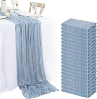 20-Pack 10Ft Blue Cheesecloth Runner, 20x120