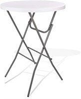32in High Top Folding Cocktail Table, Round