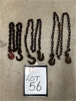 (3) Chains 4ft, 5ft, & 6ft With Hooks