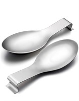 Spoon Rest Set of 2, E-far Stainless Steel Spoons