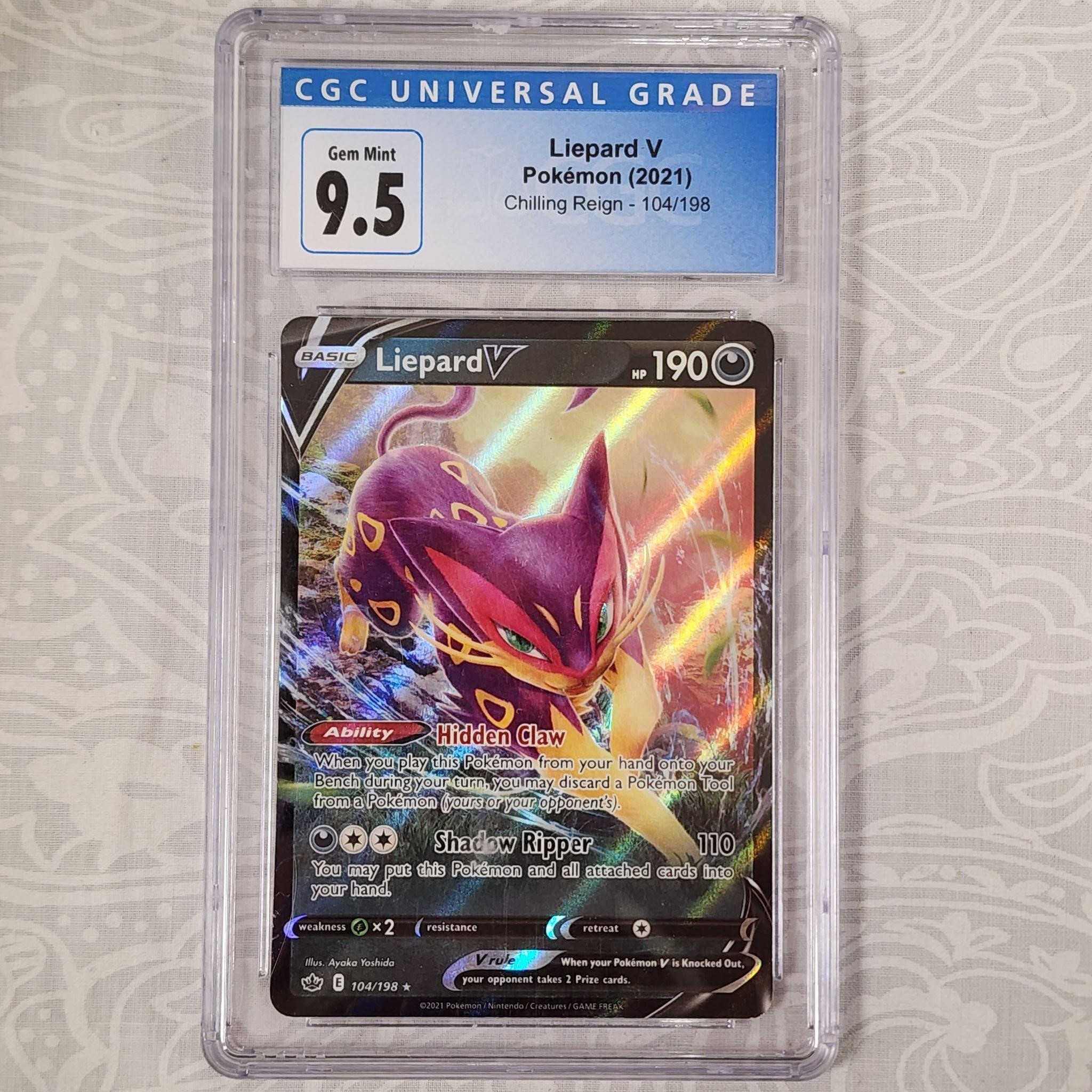 CGC 9.5 Gem Mint Liepard V Pokémon Card