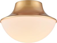 Gold Semi Flush Mount Ceiling Light, Bowl