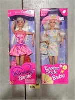 2 Barbies - Easter & Valentine - Both 1997