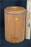 WOOD SUGAR CANISTER