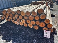 (43) Cedar Fence Posts 8ft x 6"diam