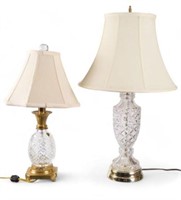 Lot of 2 Table Lamps - Waterford, etc.