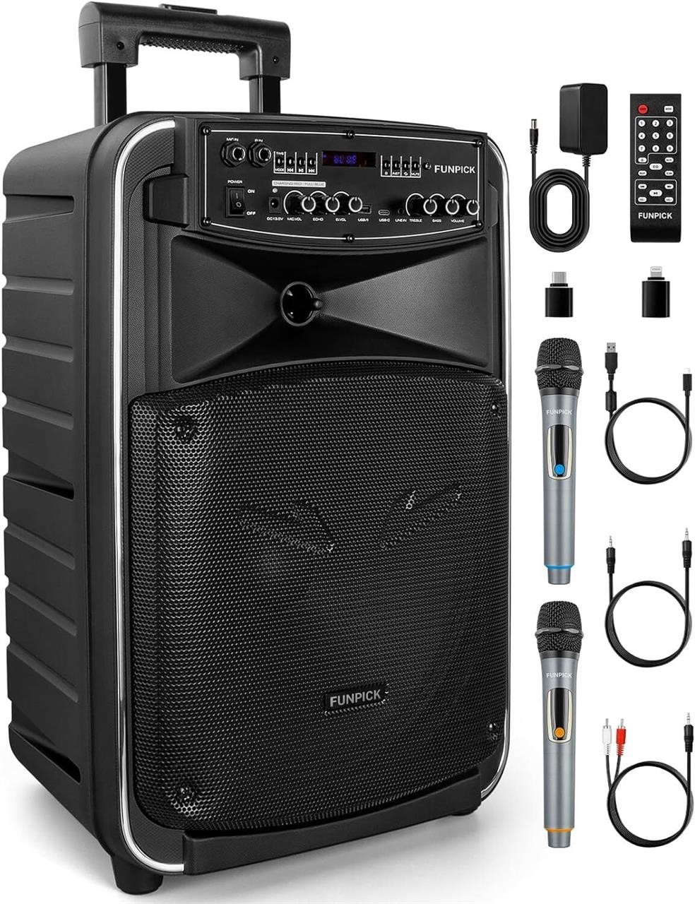 $180  Wireless PA System, 12 Subwoofer Karaoke