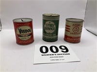 Vintage Veedol, Cities Service, Koolmotor oil Can