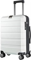 KROSER 20-Inch Hardside Luggage, White