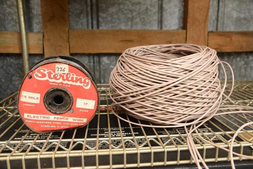 LARGE BUNDLE OF WIRE AND ELECTRIC FENCE WIRE