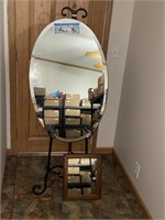 Floor Easel with Oval Mirror, Small Mirror