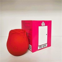 Rose Air-Pulse Silicone Stimulator - Red