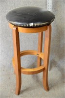 LEATHER TOPPED BARSTOOL