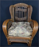 BENCHCRAFT WICKER AND WOOD CHAIR