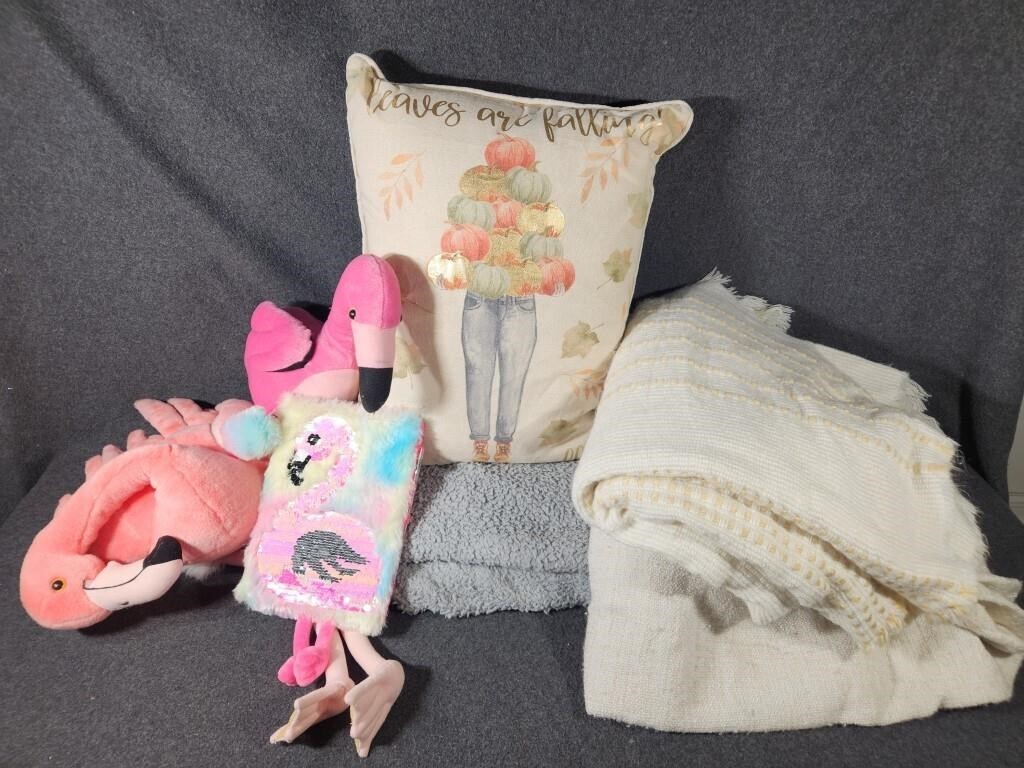 Blankets, Flamingo Stuffed Animals
