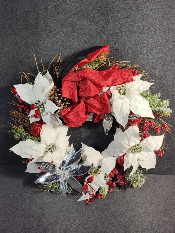 16' Ceramic Tree & Christmas Wreath