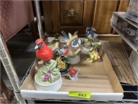 LARGE LOT OF BIRD FIGURINES 1 AS IS