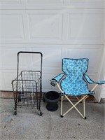 Lawn Chair, Metal Caddy and More