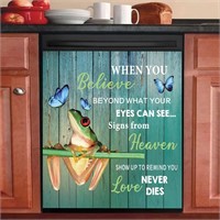 Frog Dishwasher Magnet, Butterfly Decal 23x26