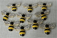 Rhinestone Enamel Craft- 10 PC Honey Bees