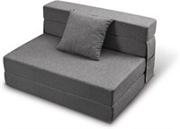 $160  Folding Sofa Bed, 76x39x6, Dark Grey