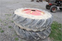 TWO LARGE TRACTOR TIRES