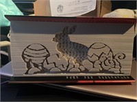 Rabbit folded book art