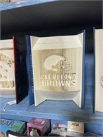 Cleveland browns football folded book art