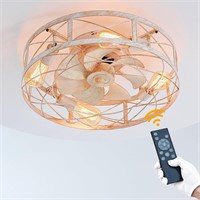 $120  White Flower Ceiling Fan Lamp, 20