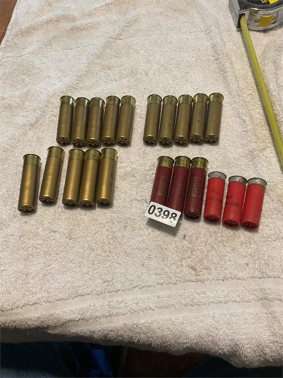 12 gauge ammo- 21 assorted shells
