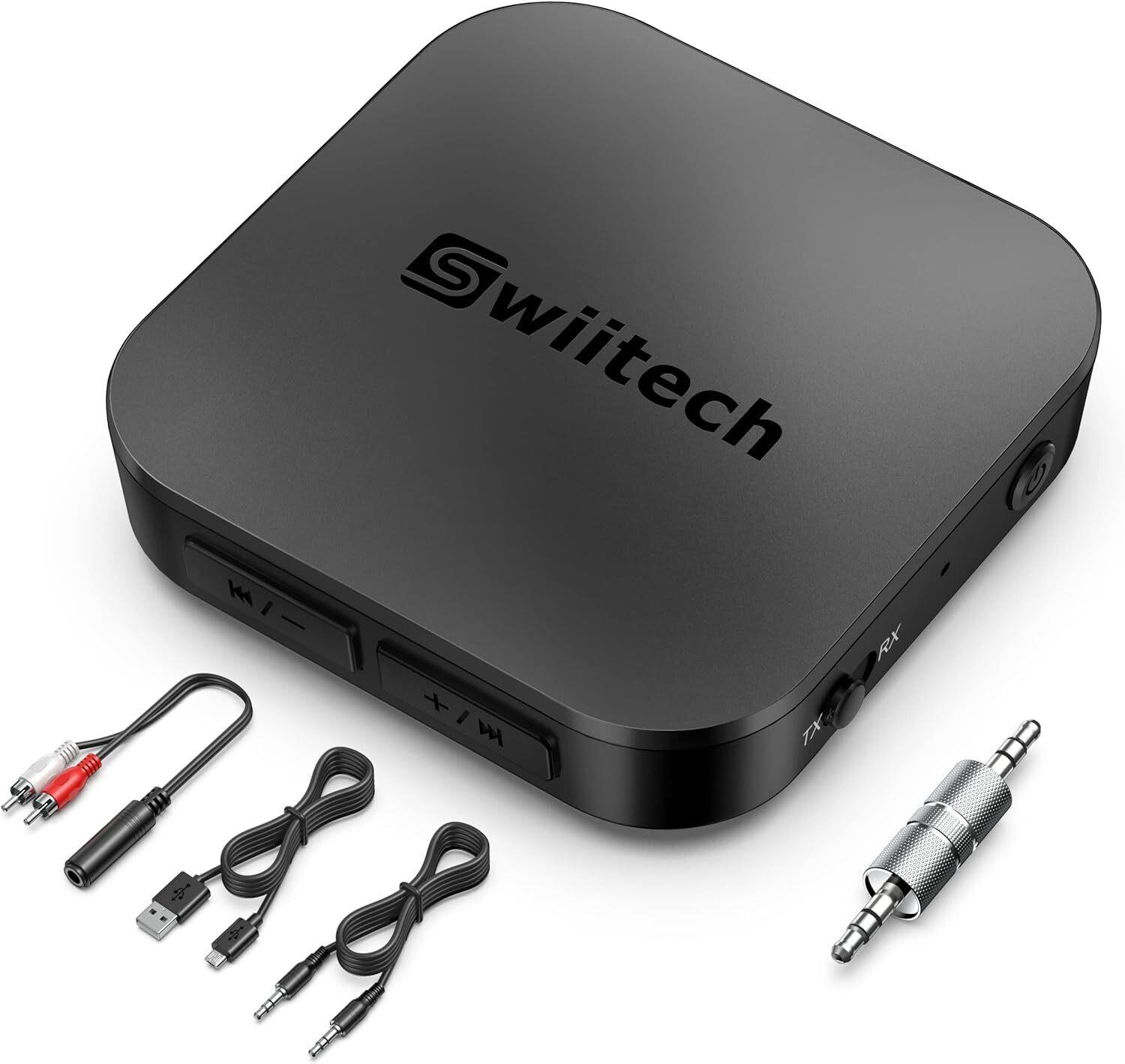 Swiitech 2-in-1 Bluetooth AUX Adapter V5.0