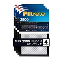 3M Filtrete 1 Filter, 20x25x1, 4-Pack