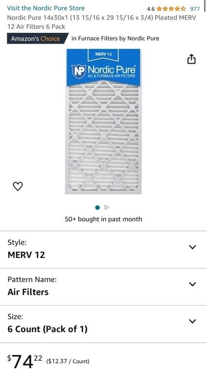 Air Filters (Open Box, New)
