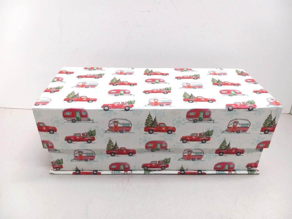 Gift box Christmas tree truck