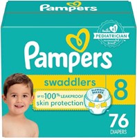 Pampers Swaddlers Diapers Size 8, 76 Count