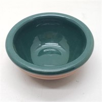 Bowl green glaze inside pottery