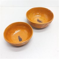 Two clay bowls