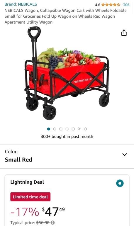 Collapsible Wagon Cart (Open box)