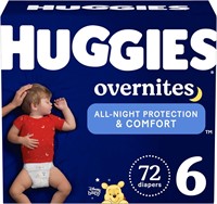 Huggies Overnites Size 6 Diapers, 72 Ct (35+ lbs)