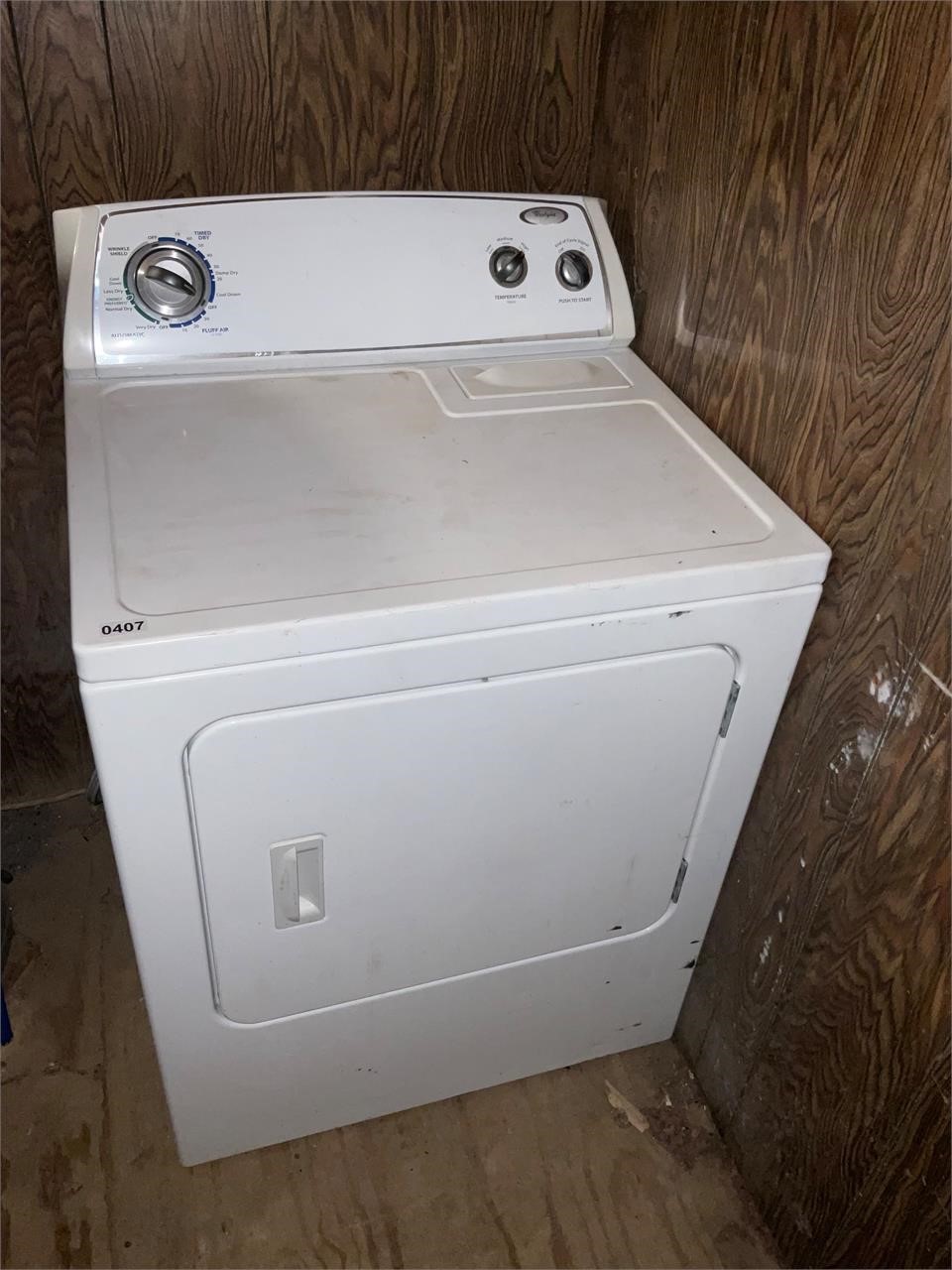 Whirlpool Electric Dryer- hooked up and working