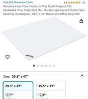 Floor Protection Mat (Open Box, New)