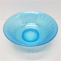 Serving bowl blue glass 9.5"