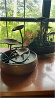 Tabletop water fountains, Copper lily pad water
